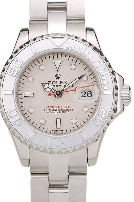 Aaa replica watch Silver Master Rolex Dial Yacht Bezel Beige 0604